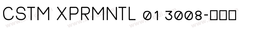CSTM XPRMNTL 01 3008字体转换